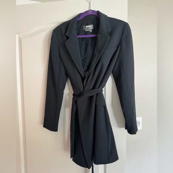 Anthropologie Tie Waist Blazer Mini Dress - Picture 3 of 7